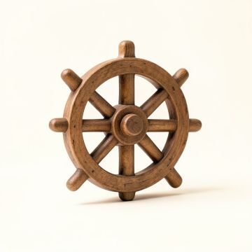 Brunk Ship Wheel Sculpture (synthetic illustration; no displayed measurements)