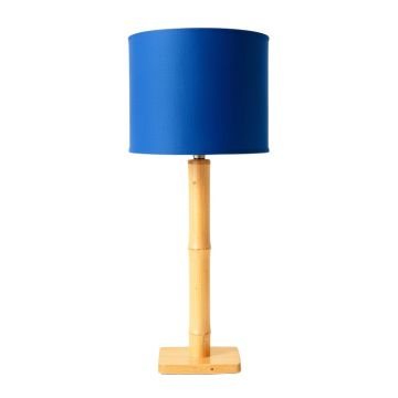 Wren Brook Floor Lamp With A Plain Fabric Shade - Blue