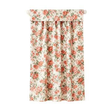 Haines 100 % Cotton Floral Room Darkening Rod Pocket Single Curtain Panel