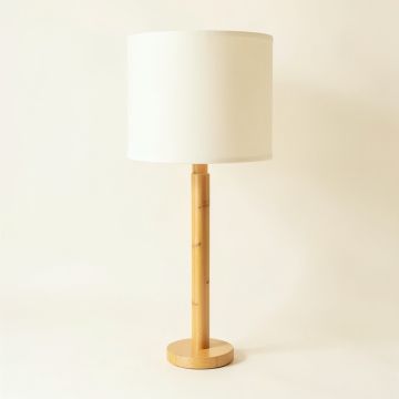 Cliff Brook Floor Lamp With A Plain Fabric Shade - Ivory (synthetic illustration; no displayed measurements)