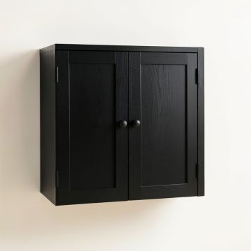 Flint Bend Wall-Mounted Laundry Cabinet - Black (synthetic illustration; no displayed measurements)