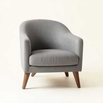 Oak Branch Upholstered Armchair - Gray (synthetic illustration; no displayed measurements)