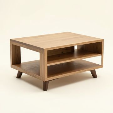 Vendoma Solid Wood Coffee Table With Storage (synthetic illustration; no displayed measurements)