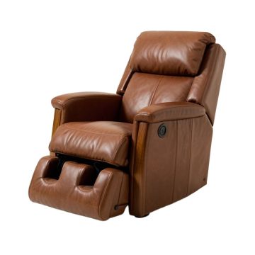 Saturn Genuine Leather Reclining Heated Massage Chair