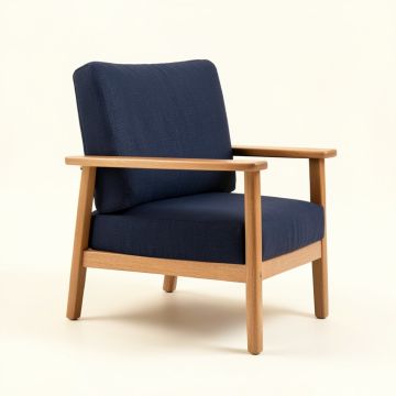 Reed Falls Upholstered Armchair - Navy (synthetic illustration; no displayed measurements)