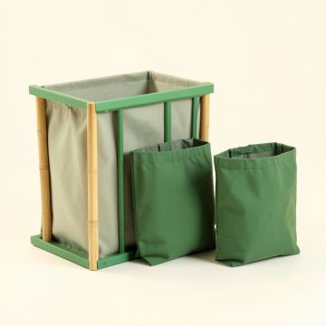 Flint Canyon Laundry Sorting Station With Plain Removable Bags - Green (synthetic illustration; no displayed measurements)