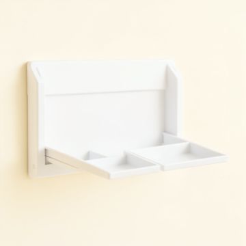 Holly Branch Empty Wall-Mounted Tool Organizer Panel - White (synthetic illustration; no displayed measurements)
