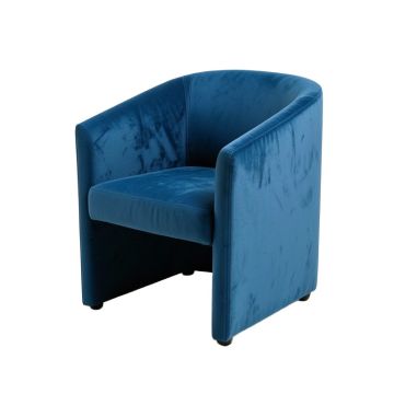 Eddystone Velvet Side Chair In Blue (synthetic illustration; no displayed measurements)