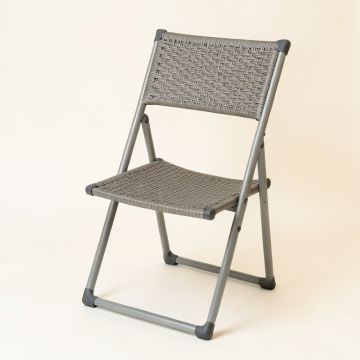 Cedar Bluff Folding Outdoor Chair - Gray (synthetic illustration; no displayed measurements)