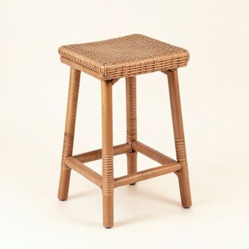 Enloe Wicker 28.75 '' Patio Bar Stool (synthetic illustration; no displayed measurements)