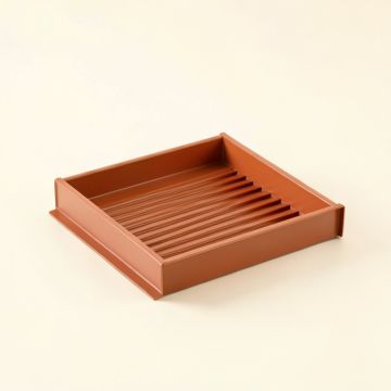 Pine Dell Empty Under-Desk Cable Tray - Terracotta (synthetic illustration; no displayed measurements)