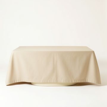 Pine Branch Flat Bed Sheet - Beige (synthetic illustration; no displayed measurements)