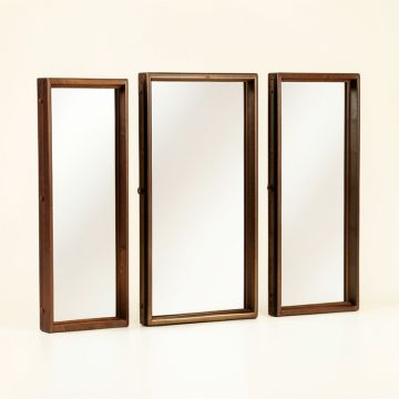 3 Piece Clarkston Rectangular Metal Industrial Accent Mirror Set (synthetic illustration; no displayed measurements)
