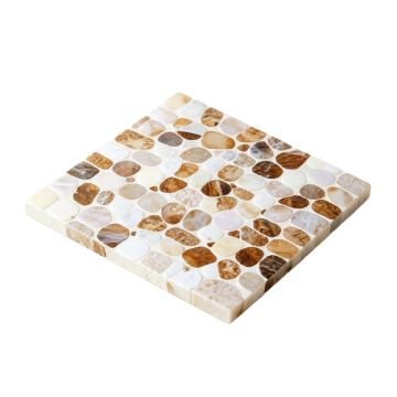 Mother Of Pearl 0.6 '' X 0.6 '' Seashell Mosaic Tile (synthetic illustration; no displayed measurements)