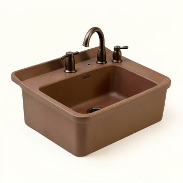 Evenweave Design On Alcott 25 '' L X 22 '' W X 8-5/8 '' Under-Mount Kitchen Sink With 5 Faucet Holes (synthetic illustration; no displayed measurements)