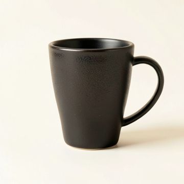 Hazel Branch Ceramic Mug - Black (synthetic illustration; no displayed measurements)