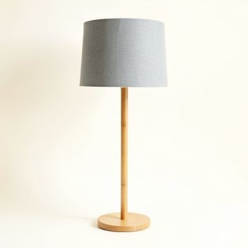 Harbor Bluff Floor Lamp With A Plain Fabric Shade - Gray (synthetic illustration; no displayed measurements)