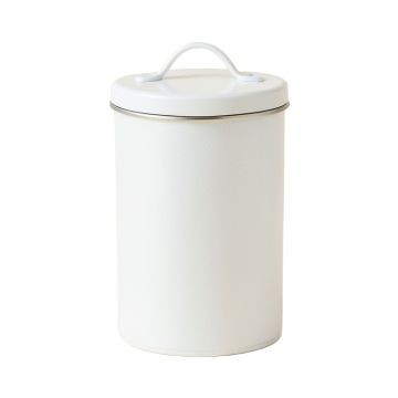 Maple Bluff Storage Canister With Lid - White