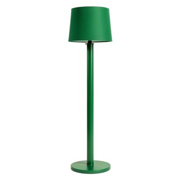 Ridge Canyon Floor Lamp With A Plain Fabric Shade - Green