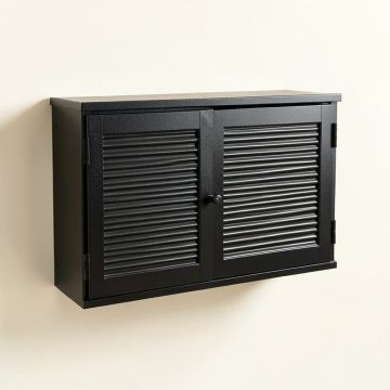 Vale Crest Wall-Mounted Entry Cabinet - Black (synthetic illustration; no displayed measurements)