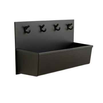 Maple Crossing Wall-Mounted Entryway Organizer Shelf - Black