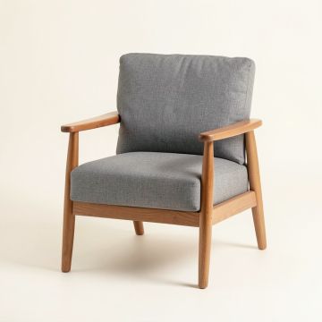 Dawn Bend Upholstered Armchair - Gray (synthetic illustration; no displayed measurements)