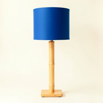 Wren Brook Floor Lamp With A Plain Fabric Shade - Blue (synthetic illustration; no displayed measurements)