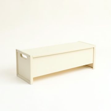 Rowan Bridge Narrow Outdoor Storage Bench - Ivory (synthetic illustration; no displayed measurements)