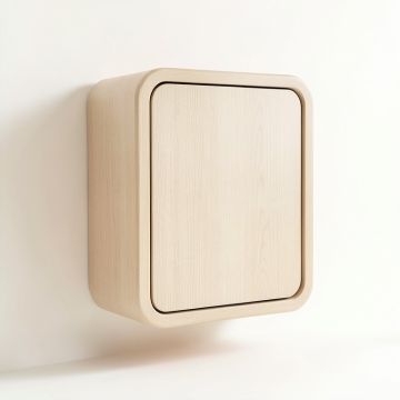 Juniper Bend Wall-Mounted Laundry Cabinet - Beige (synthetic illustration; no displayed measurements)