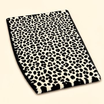 Zambiana Animal Print Tufted Black/Ivory Area Rug (synthetic illustration; no displayed measurements)