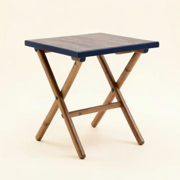 Maple Bluff Compact Balcony Table - Navy (synthetic illustration; no displayed measurements)