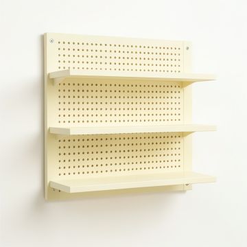 Cove Crest Empty Wall-Mounted Tool Organizer Panel - Ivory (synthetic illustration; no displayed measurements)