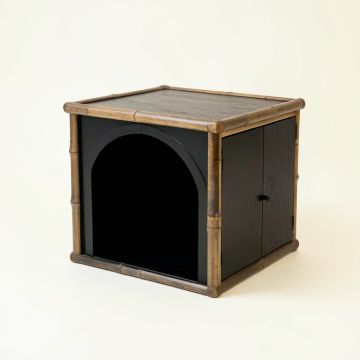 Briar Canyon Empty Furniture-Style Litter Enclosure - Black (synthetic illustration; no displayed measurements)