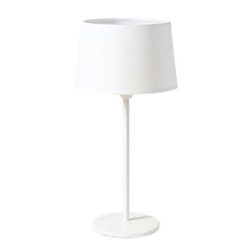 Harbor Dale Floor Lamp With A Plain Fabric Shade - White
