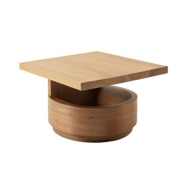 Loehr Wheel Coffee Table With Storage