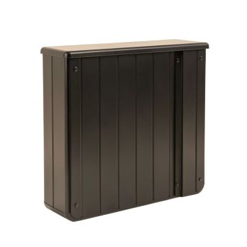 Aspen Crossing Narrow Outdoor Storage Bench - Black