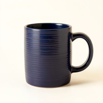 Cove Bridge Ceramic Mug - Navy (synthetic illustration; no displayed measurements)