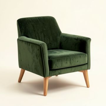 26.37 '' Wide Velvet Armchair (synthetic illustration; no displayed measurements)