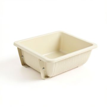 Oak Arc Empty Railing Planter With Integral Brackets - Ivory (synthetic illustration; no displayed measurements)