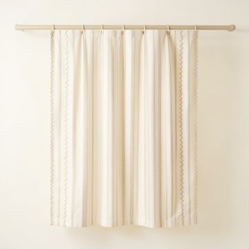 Maple Dale Shower Curtain Hanging Flat From A Plain Rod - Cream (synthetic illustration; no displayed measurements)