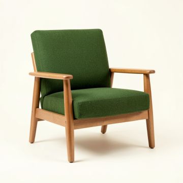 Laurel Field Upholstered Armchair - Green (synthetic illustration; no displayed measurements)