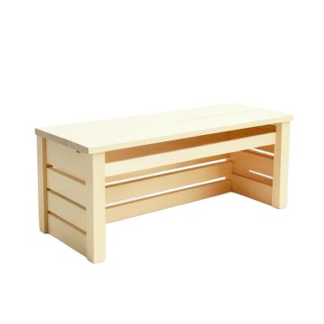 Willow Bridge Narrow Outdoor Storage Bench - Ivory