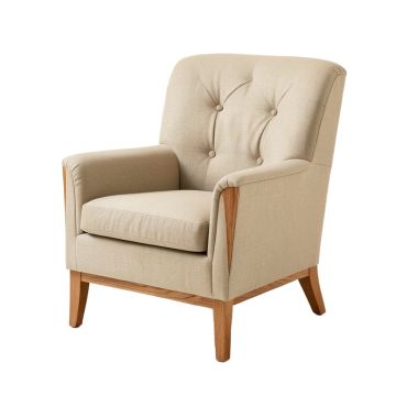 Millett 31.5 '' Wide Tufted Linen Wingback Chair