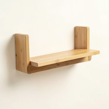 Pearisburg 1 Piece Bamboo Solid Wood Floating Shelf (synthetic illustration; no displayed measurements)