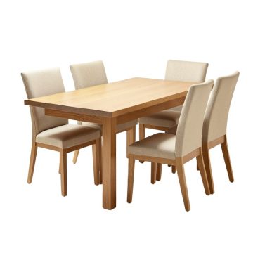 Óliver 7 Piece Extendable Solid Wood Dining Set