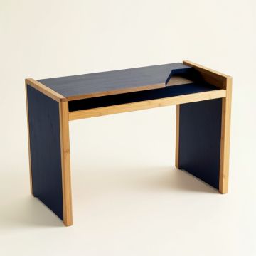 Stone Arc Writing Desk - Navy (synthetic illustration; no displayed measurements)