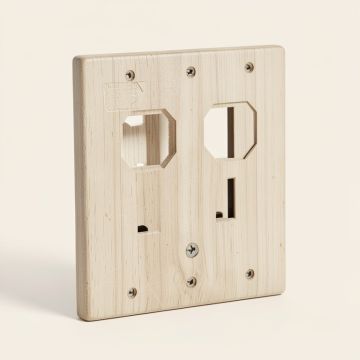 Classic Beadboard 2-Gang Toggle Light Switch Wall Plate (synthetic illustration; no displayed measurements)