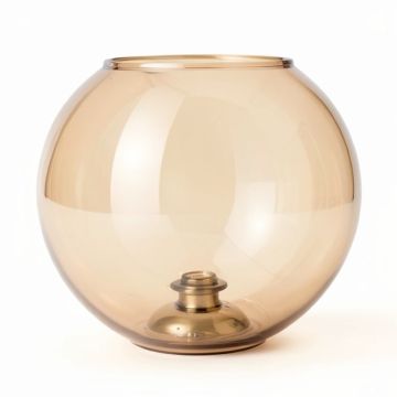 5.25 '' H Glass Oval Lamp Shade ( Screw On ) In Beige (synthetic illustration; no displayed measurements)