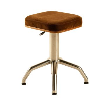 Abrams Gold Brown Adjustable Height Bar Stool