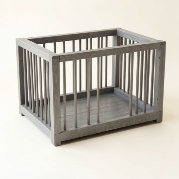 Spruce Bluff Empty Furniture-Style Pet Crate - Gray (synthetic illustration; no displayed measurements)